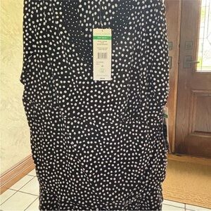 Laura Ashley Black and White Polka Dot Dress NWT